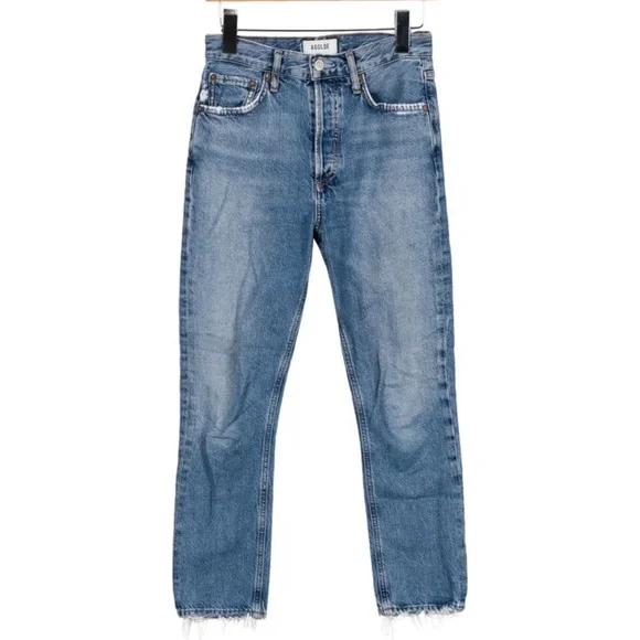 Agolde Riley High Rise Straight Crop - Picture 1 of 2